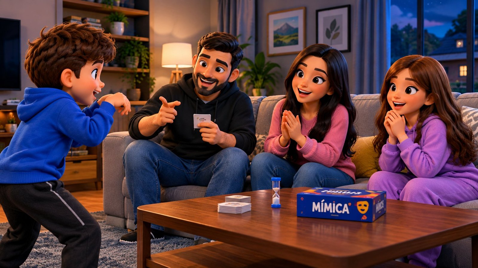 Família jogando junta